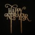 Cake topper happy new year rose goud